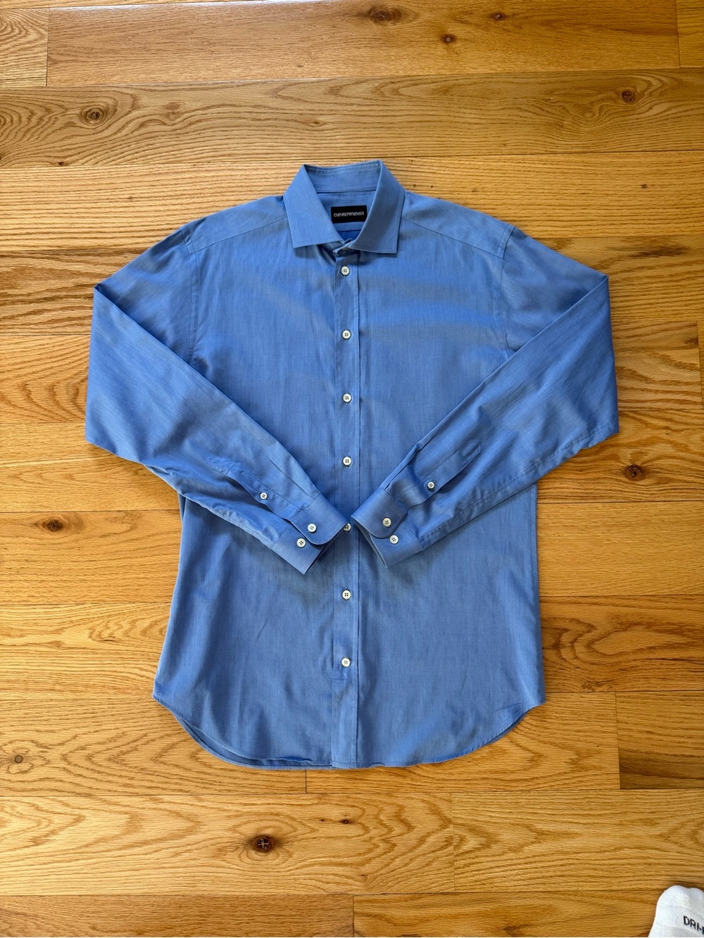 Emporio Armani Blue Long-Sleeve Dress Shirt